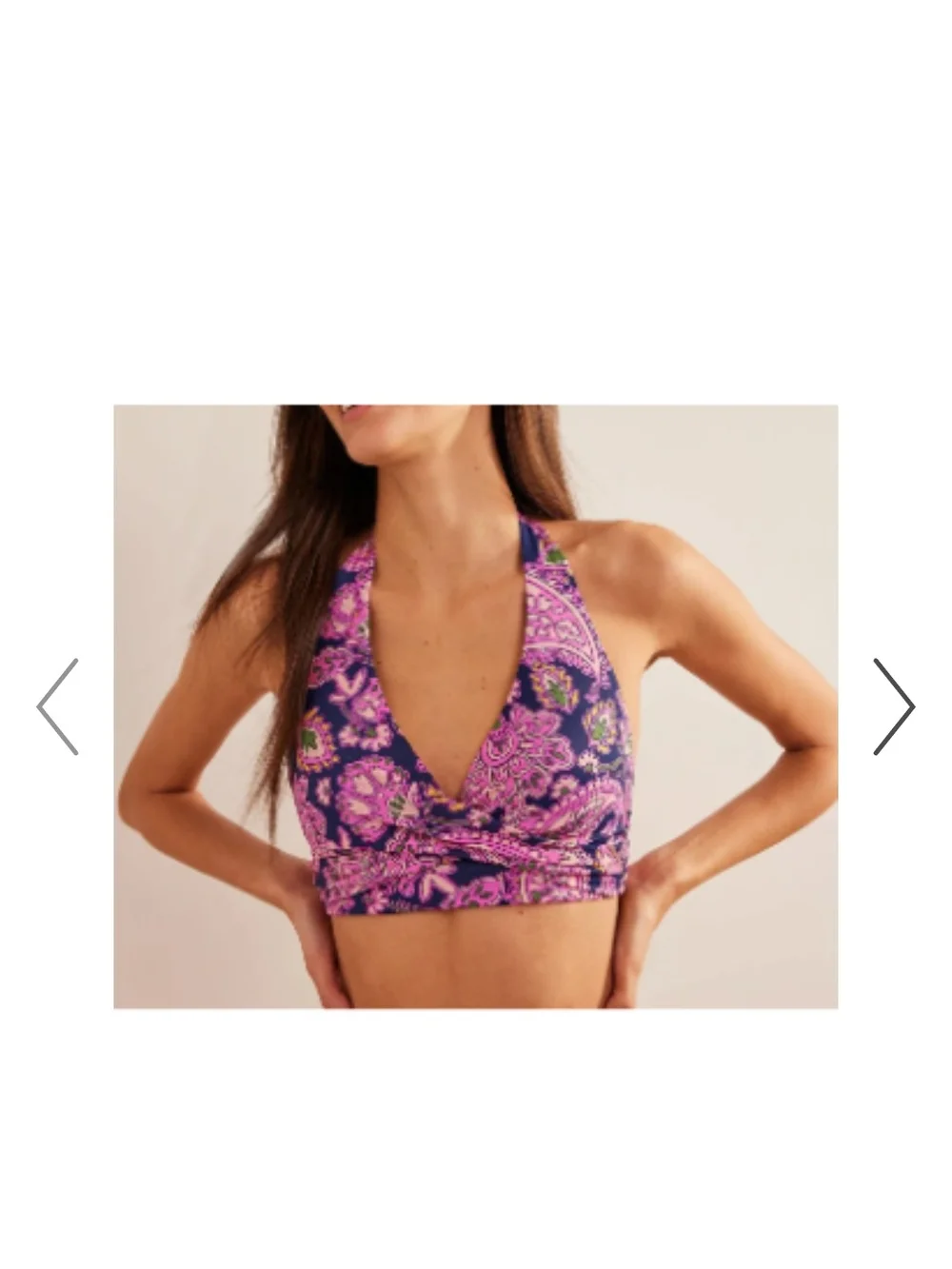 Boden Bikini Levanzo Halter Bikini Navy Paisley Terrace Size 6